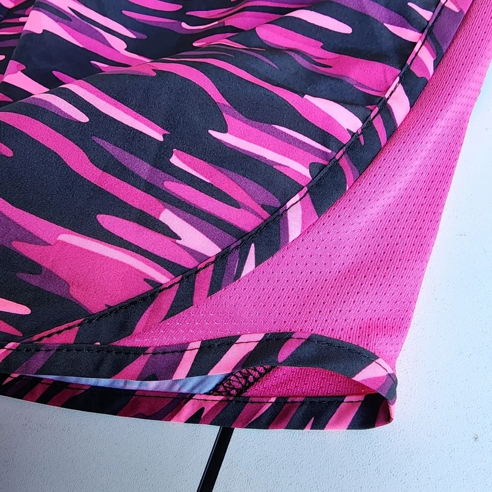 NIKE Women’s Dri-Fit Black & Pink Athletic Running Shorts Elastic Waist Medium - Picture 11 of 11